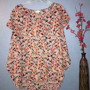 Black Floral Decree Blouse